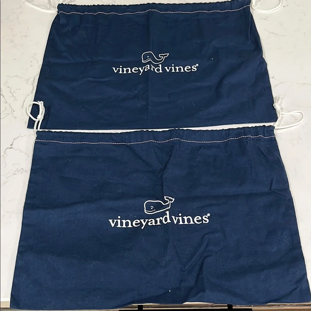 Vineyard Vines Blue Drawstring Storage Bags - Picture 1 of 6